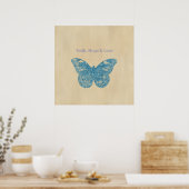 Glittery Butterfly Poster (Keuken)