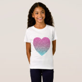 Glittery Colorful Heart T-shirt (Voorkant volledig)