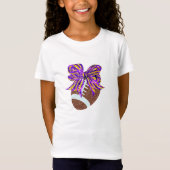 Glittery Coquette Bow Louisiana Football Tshirt (Voorkant)