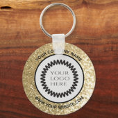 Glittery Custom Company logo Sleutelhanger (Voorkant)