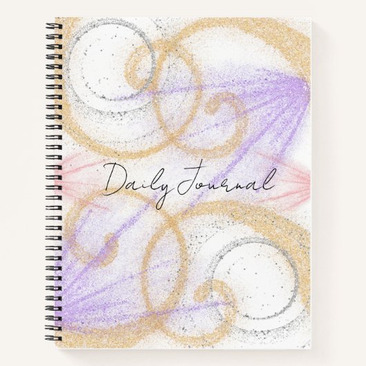 Glittery Daily Journal Notitieboek (Voorkant)