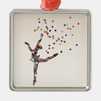 Glittery Dancer Metalen Ornament