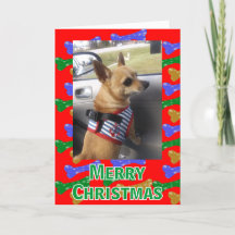 Glittery Dog Botten Elke Kaart voor kerstmis met e