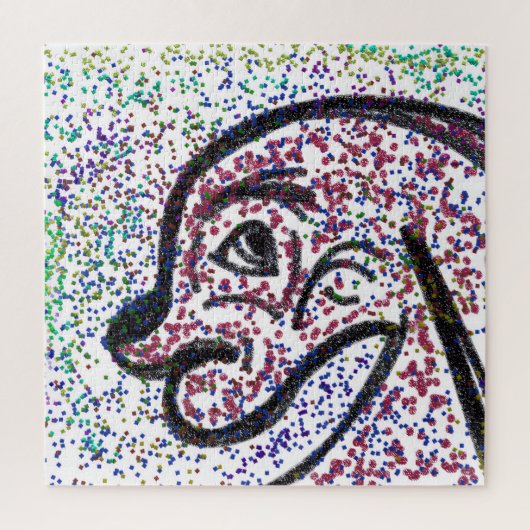 Glittery Dog Jigsaw Puzzel (Verticaal)