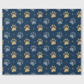 Glittery Dog Paws Pattern voor bont Baby Gifts Cadeaupapier (Vlak)