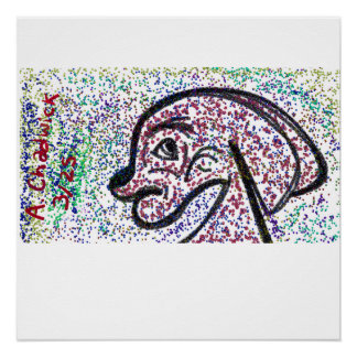 Glittery Dog-Poster Perfect Poster