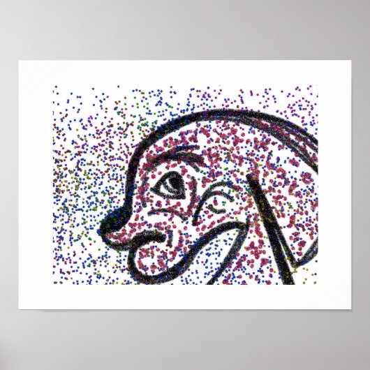 Glittery Dog-Poster Poster (Voorkant)
