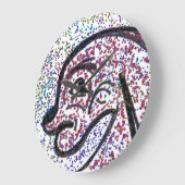 Glittery Dog Wall Clock Grote Klok (Hoek)