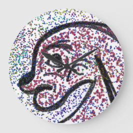 Glittery Dog Wall Clock Grote Klok