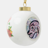 Glittery Doggie Ceramic Ball Ornament (Links)