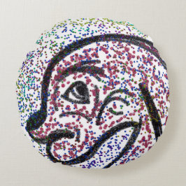 Glittery Doggie Round Pillow Rond Kussen