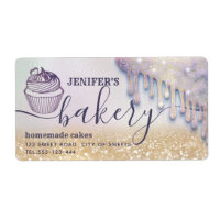 Glittery druppels cupcake-chef-banketbakkerij