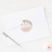 Glittery druppels cupcake chef script bakery class ronde sticker (Envelop)
