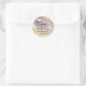 Glittery druppels cupcake chef script bakery class ronde sticker (Tas)