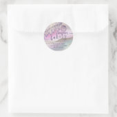 Glittery druppels cupcake chef script bakery class ronde sticker (Tas)