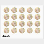 Glittery druppels cupcake chef script bakery class ronde sticker (Vel)