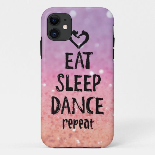 Glittery Eat, Sleep, Dance hoesje (Achterkant)