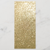 Glittery élégant menu de rayures dorées modernes (Dos)