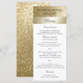 Glittery élégant menu de rayures dorées modernes (Devant / Derrière)