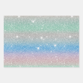 Glittery en Starry schattig cadeau 2 Inpakpapier Vel