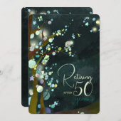 Glittery Evening Retirement Celebration Kaart (Voorkant / Achterkant)