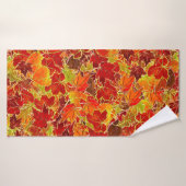 Glittery Fall Maple Feuilles (Serviette de bain)