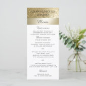 Glittery fancy elegant modern gouden streep menu (Staand voorkant)