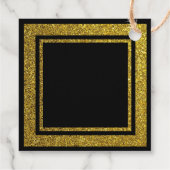 Glittery Faux Gold en Black Hartelijk dank voor uw Bedankjes Labels (Achterkant)