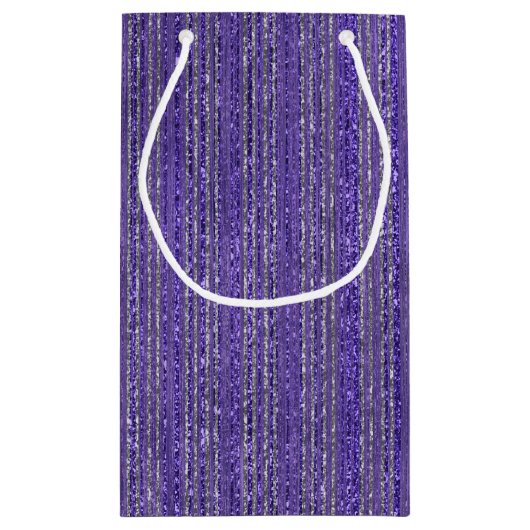 Glittery Gestreepte Gift Bag Klein Cadeauzakje (Achterkant)