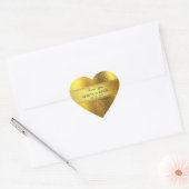Glittery Gold Black Elegant Calligraphy Hartelijk  Hart Sticker (Envelop)
