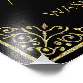 glittery gold black hemelse herdenkingsbord foto afdruk (Hoek)