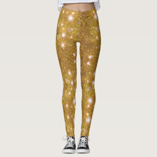 Glittery Gold brillant Leggings brillants