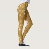 Glittery Gold brillant Leggings brillants (Droite)