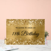 Glittery Gold Foil 18e anniversaire Bienvenue (Mariage)