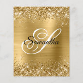 Glittery Gold Foil 30th Birthday Invite Flyer (Achterkant)