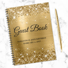 Glittery Gold Foil 40e Anniversaire Livre d'or