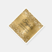 Glittery Gold Foil Afstuderen Servet (Hoek)