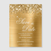Glittery Gold Foil Bespaar op datum (Voorkant)