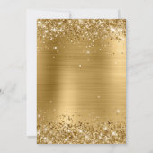 Glittery Gold Foil Birthday Celebration Kaart (Achterkant)