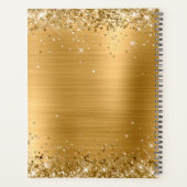 Glittery Gold Foil Style Monogram Planner (Achterkant)