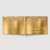 Glittery Gold Foil viering van het leven Gastenboek (Volledig)