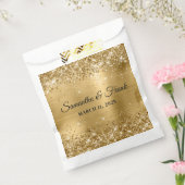 Glittery Gold Foil Wedding Bedankzakje (Gezegeld)