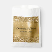 Glittery Gold Foil Wedding Bedankzakje (Voorkant)