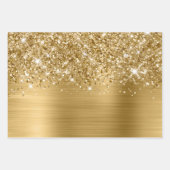 Glittery Gold Glam Inpakpapier Vel (Voorkant)