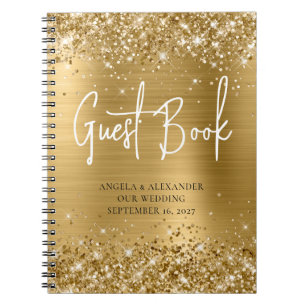 Glittery Gold Glam Mariage livre d'or
