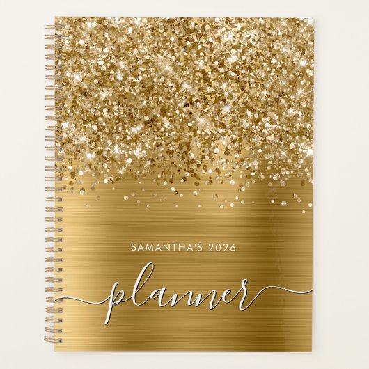 Glittery Gold Glam Planner (Voorkant)