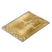 Glittery Gold Glam Wedding Guestbook Notitieboek (Linkerzijde)