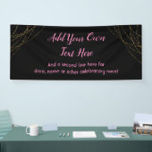 Glittery Gold Light Strings Voeg je eigen tekst to Spandoek (Beurs)