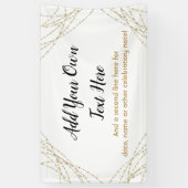 Glittery Gold Light Strings Voeg je eigen tekst to Spandoek (Verticaal)