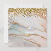 Glittery Gold Marbled Opal 50e verjaardag Kaart (Achterkant)